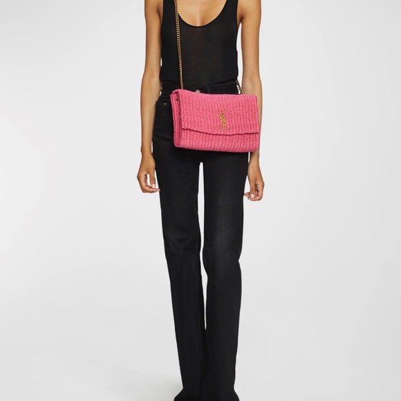 BRAND NEW Kate YSL Medium Crossbody Bag in Raffia - Picture 4 of 5